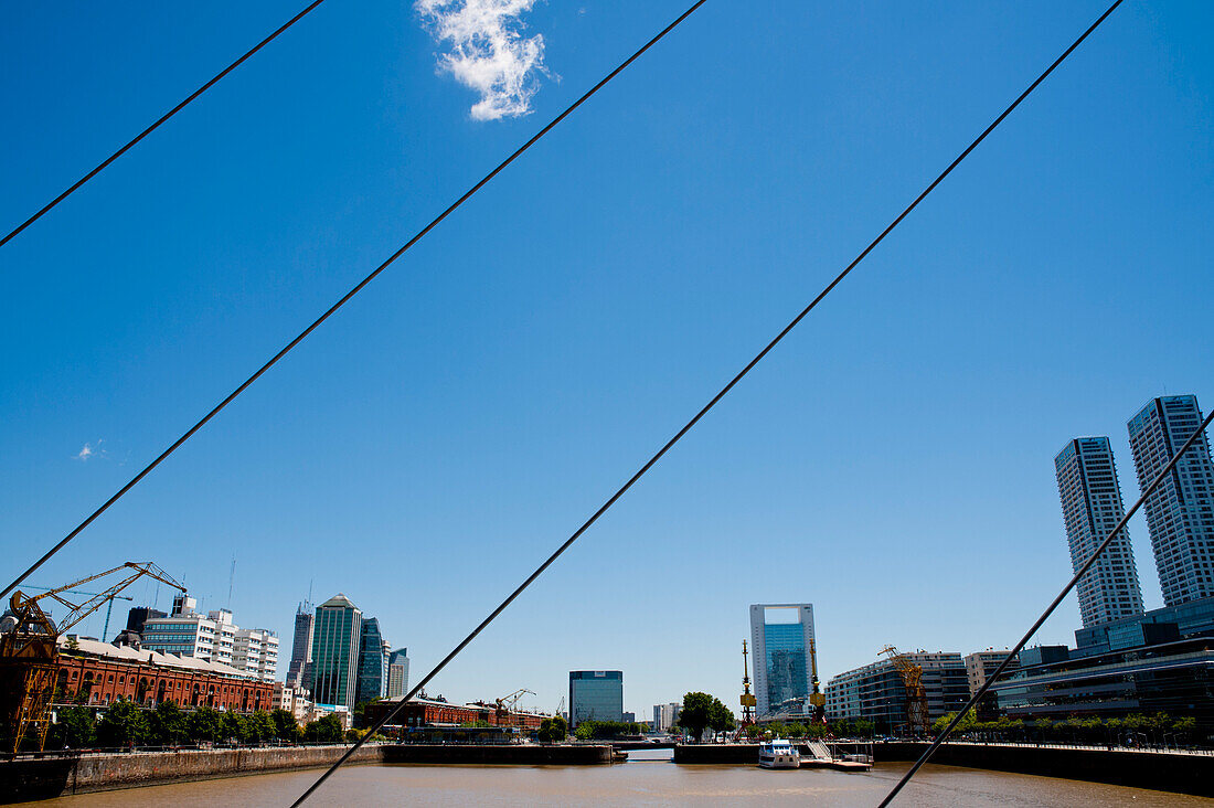 Puente De La Mujer By Architect Santiago Calatrava, Puerto Madero, Buenos Aires, Argentina