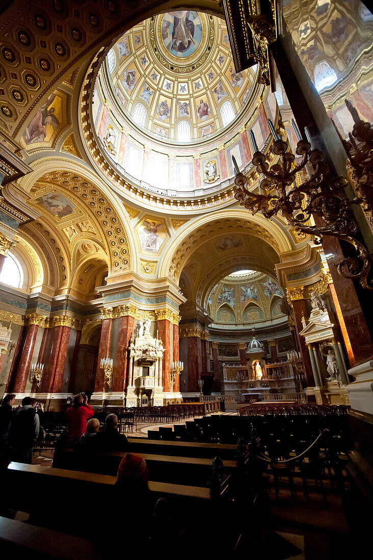 Interior Of St Stephen's Basilica Or Szent Istv