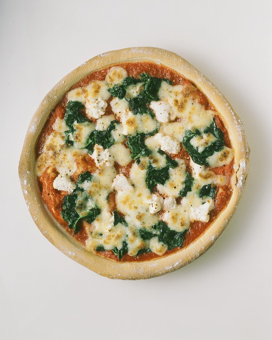 Whole Spinach and Feta Cheese Pizza