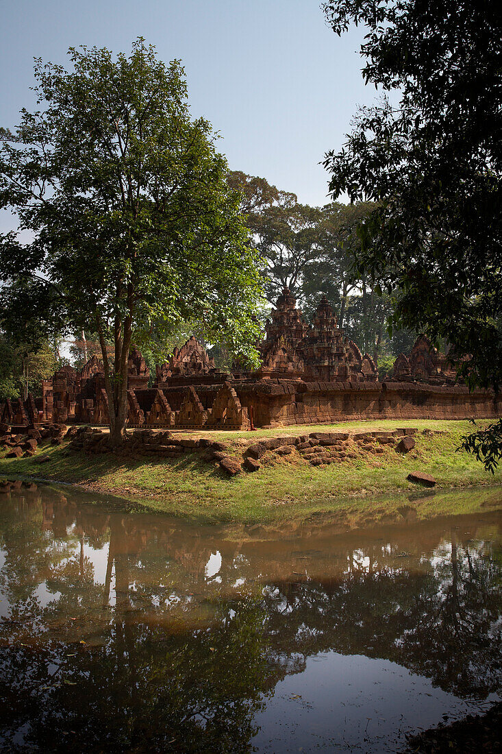 Banteay Srei Temple and moat Cambodia