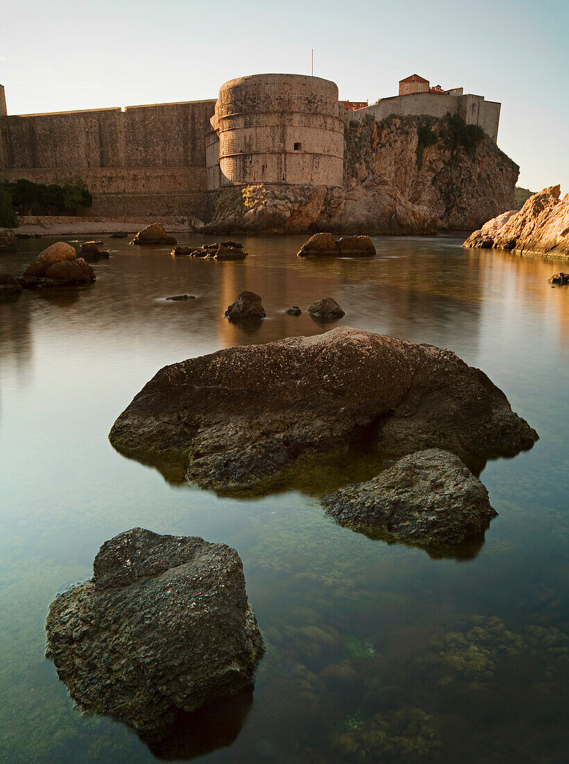 City Walls And Harbour Of Dubrovnik,Croatia