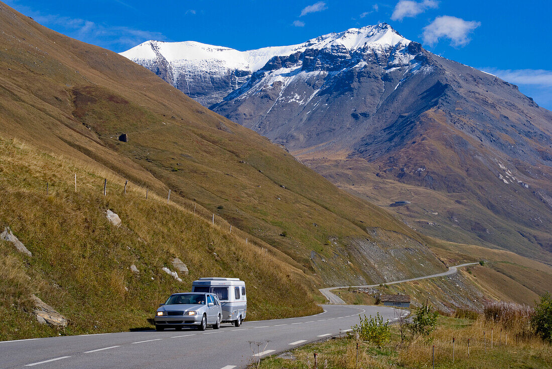 Europa, Frankreich, Savoyen, Straße durch den Pass des Mont Cenis