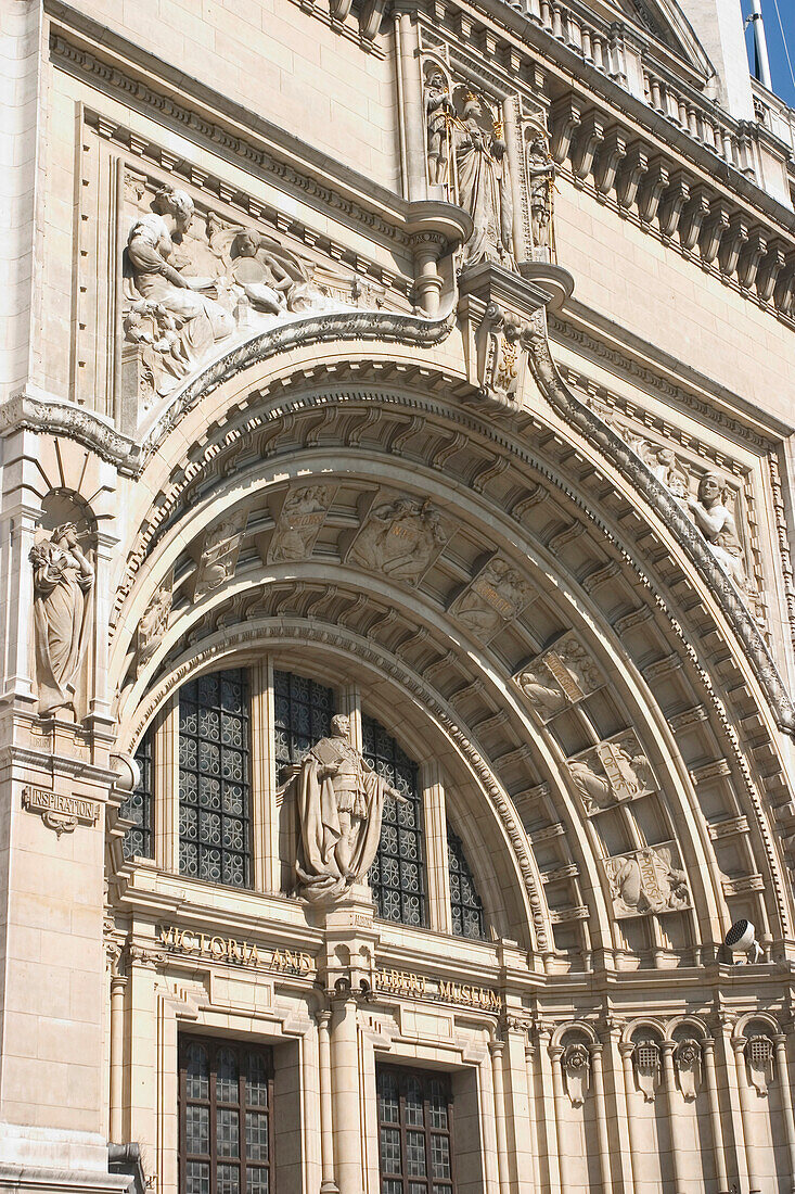 Victoria And Albert Museum (V&A) Exterior, London, Uk.