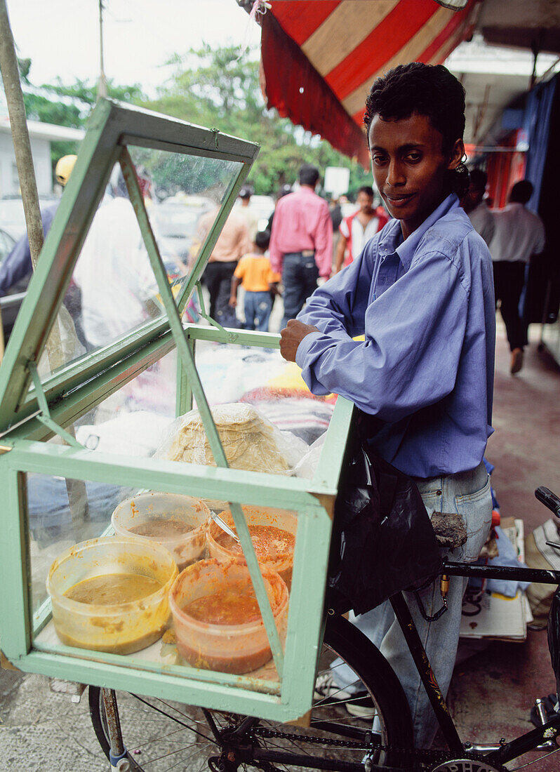 Straßenimbissstand, Mauritius