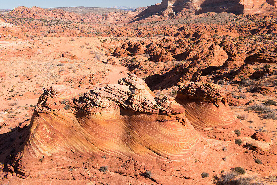 Rock formations in Coyote Buttes part of the Vermilion Cliffs National Monument in Arizona.