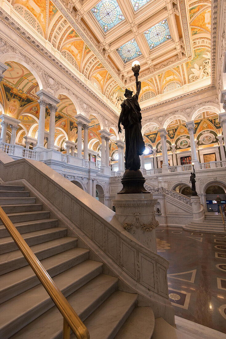 Interior of the Library of Congress.