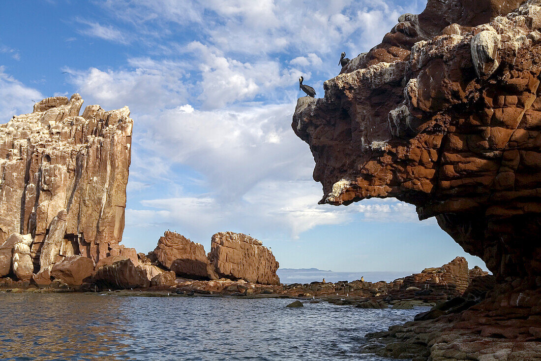 Rock formations at Los Islotes,Baja California, Mexico.