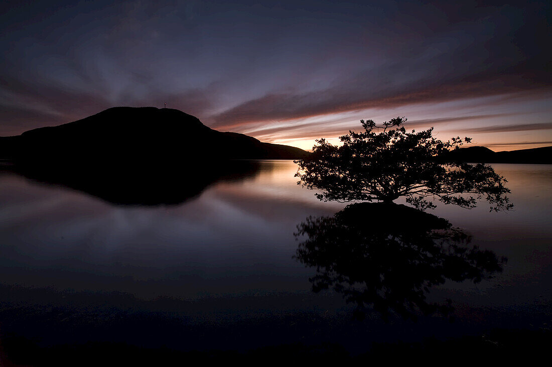 The mirror flat waters of the salt lagoon at Puerto Balandra.