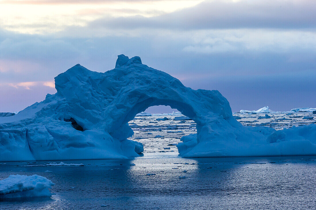 A sunset over Grandidier Channel, Antarctica.