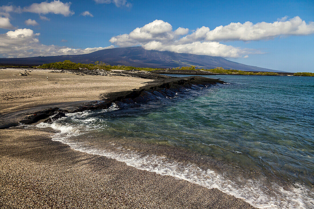 Waves on a deserted beach.