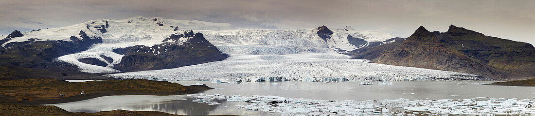 Fjallsjokull Glacier, near Jokulsalon, Iceland.; Fjallsjokull Glacier, Iceland.