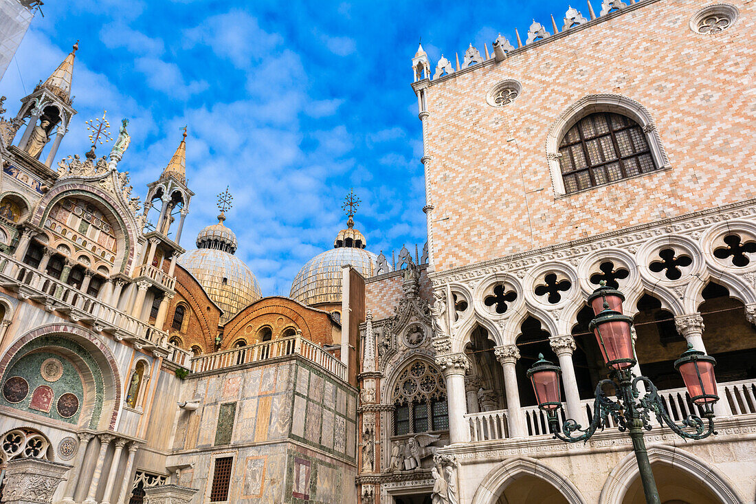 Close-up of the domes of the Basilica di San Marco in Veneto; Venice, Italy