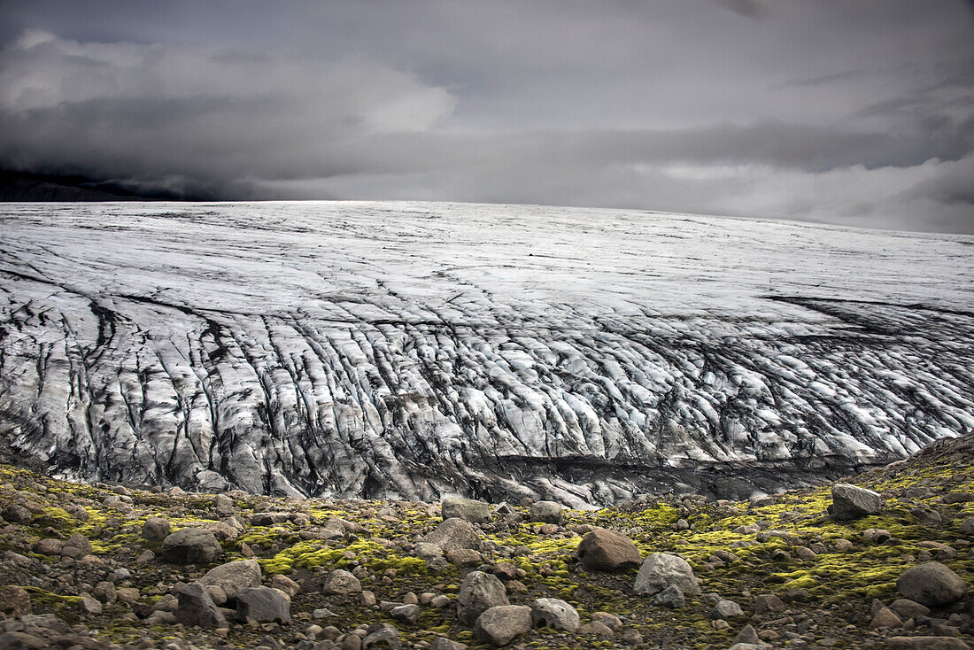 Edge of the Vatnajokull Glacier, the largest glacier in Iceland; Djupivogur, South Coast, Iceland