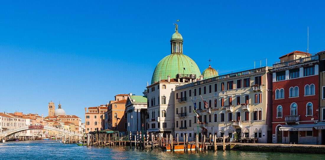 Church of San Simeone Piccolo on Grand Canal (Canal Grande) in Sestiere Santa Croce; Veneto, Venice, Italy