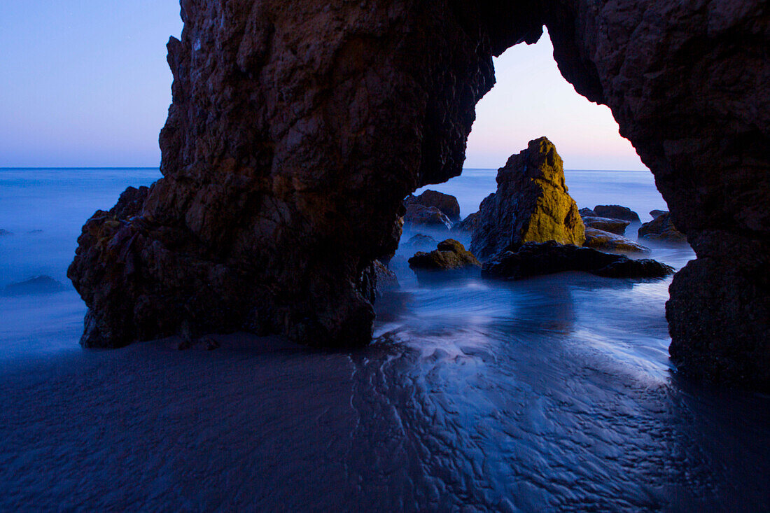 Rock formations at El Matador State Beach.