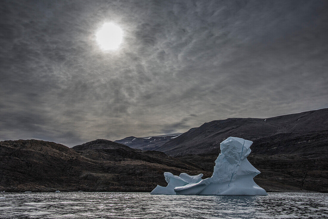 Eisberg schwimmt im grönländischen Kong Oscar Fjord; Grönland