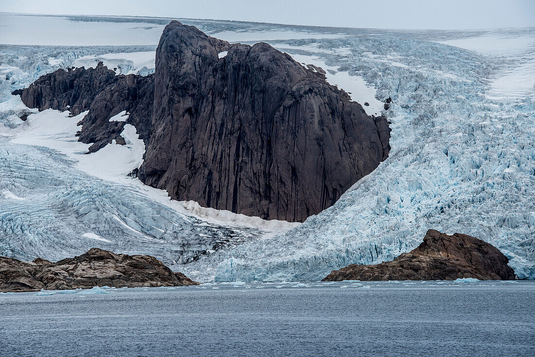 Rock formation on Prince Christian Sound on the southern tip of Greenland; Greenland