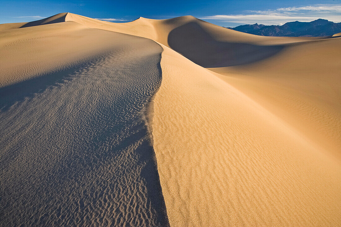 Mesquite Flat Sand Dunes im Death Valley National Park, Kalifornien, USA; Kalifornien, Vereinigte Staaten von Amerika