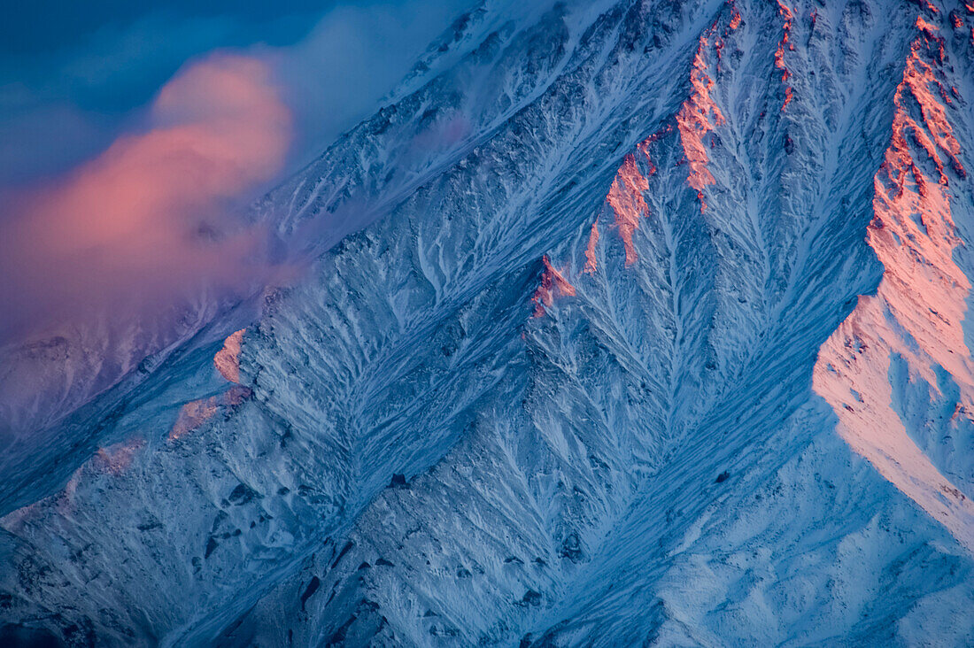 Snow-covered Kronotsky volcano, Russia; Kronotsky Zapovednik, Kamchatka, Russia