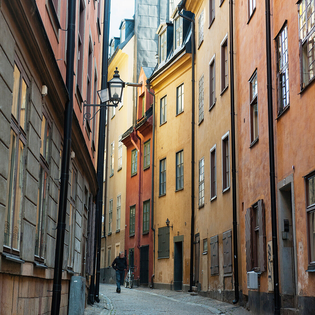 Buildings Along A Narrow Street In Old Town