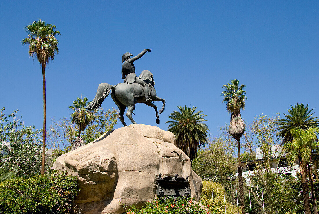 Statue Of General San Martin; Mendoza Argentina