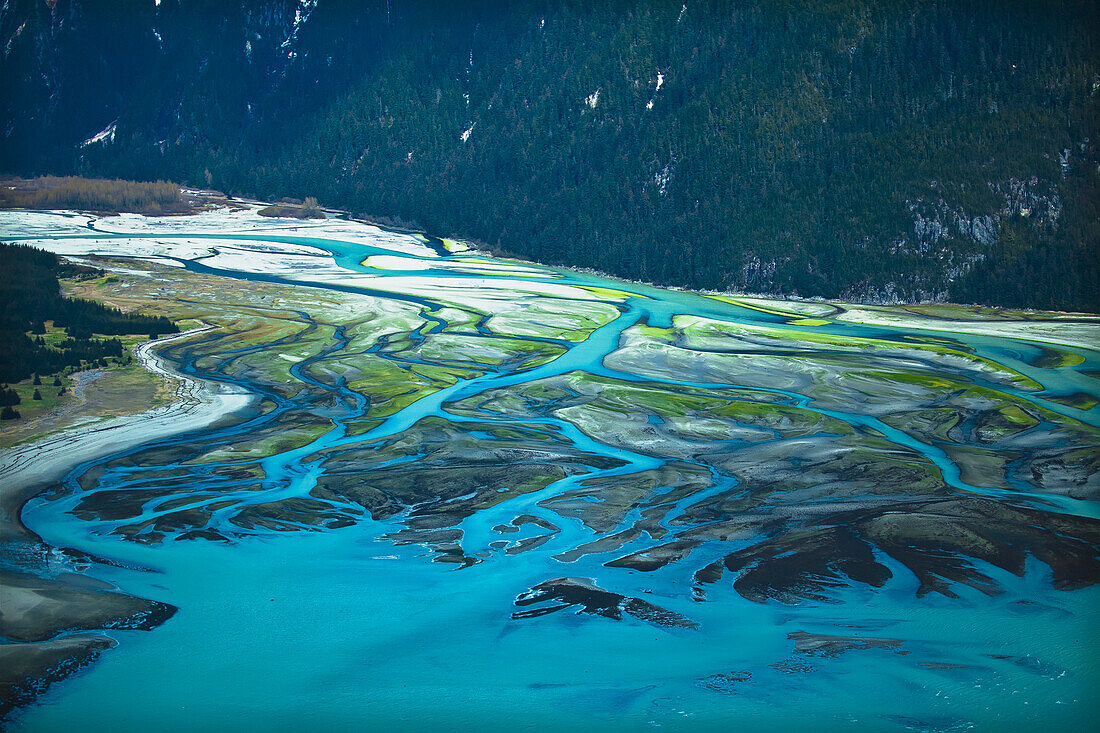 Gletscherflussdelta; Haines Alaska Vereinigte Staaten Von Amerika