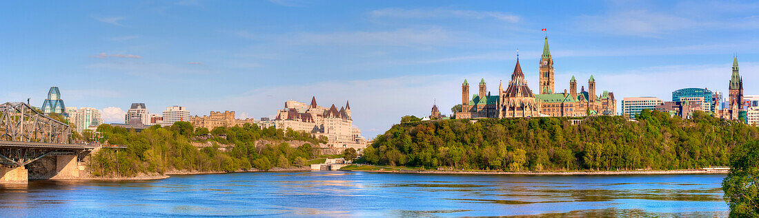 Parliament Buildings And The Fairmont Chateau Laurier; Ottawa Ontario Canada