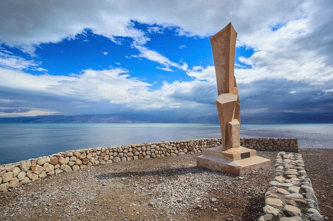 Field School Monument At The Edge Of The Dead Sea; Ein Gedi Israel