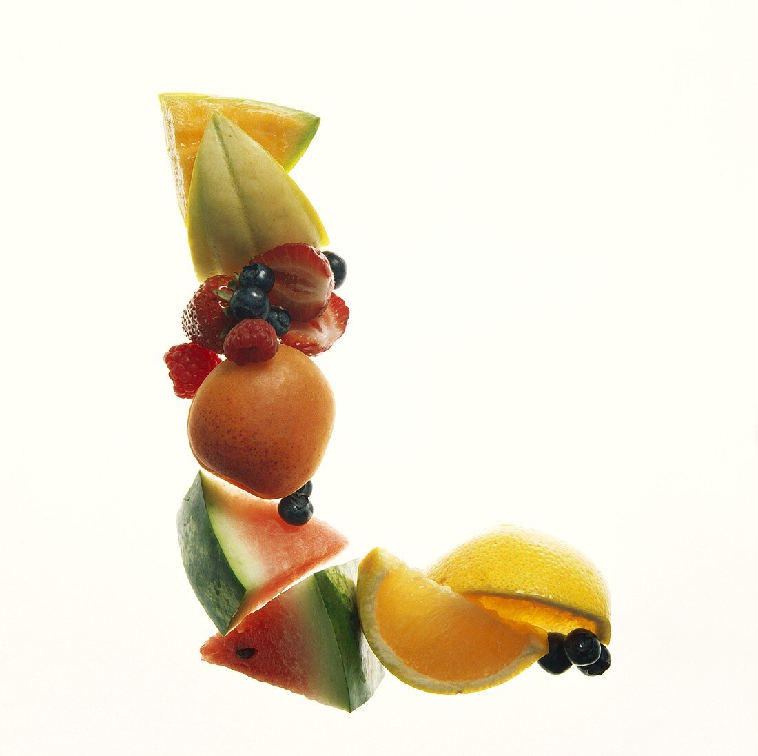 Buchstabe L aus Früchten