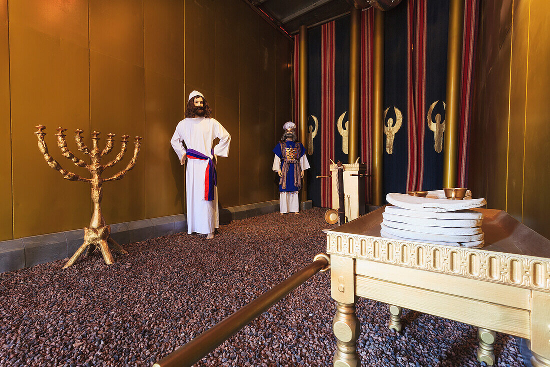Replica Of The Tent Of Meeting With The Priest Golden Menorah And Table Of Shewbread; Timna Park Arabah Israel