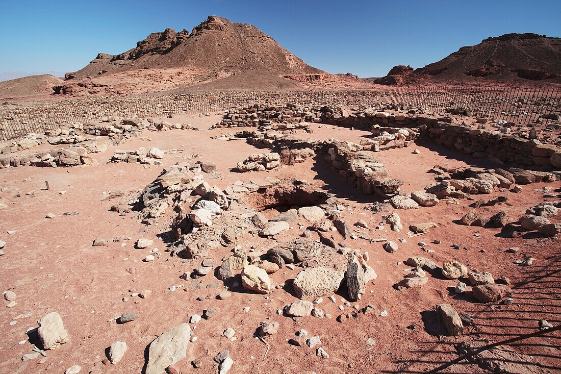 Pits For Storage On An Arid Landscape; Timna Park Arabah Israel