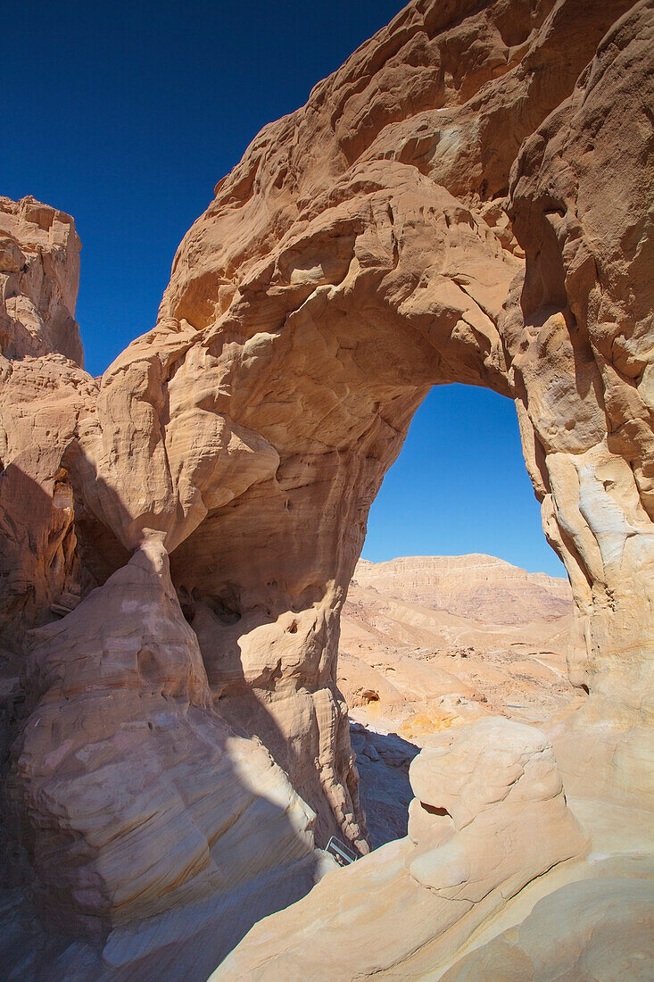 Arch In The Rock Formation; Timna Park Arabah Israel