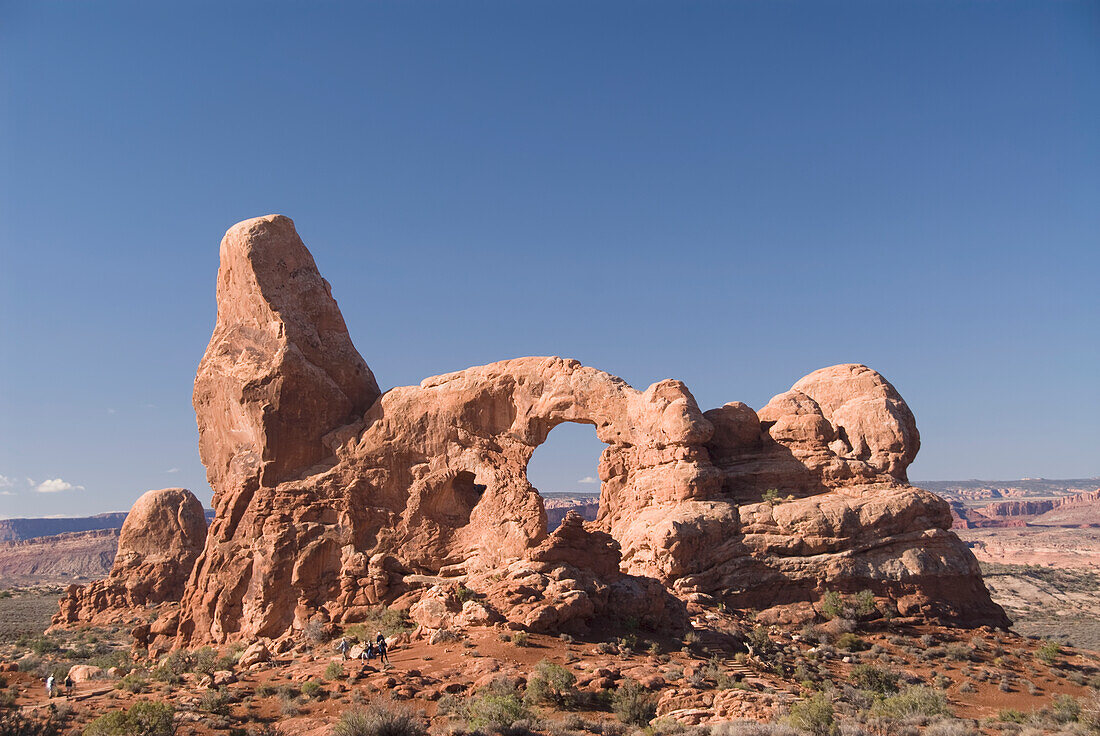 Utah, Arches National Park, Turret Arch Wahrzeichen.