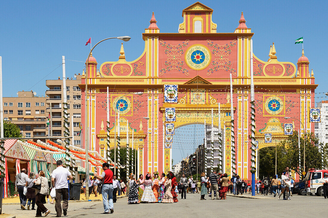 Elaborate Main Entrance To The April Fair; Seville Andalusia Spain