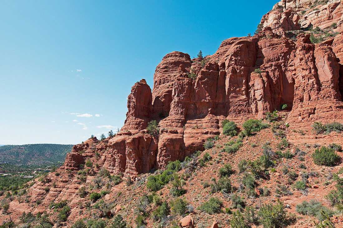 Cliffs Of Red Sandstone; Sedona Arizona United States Of America