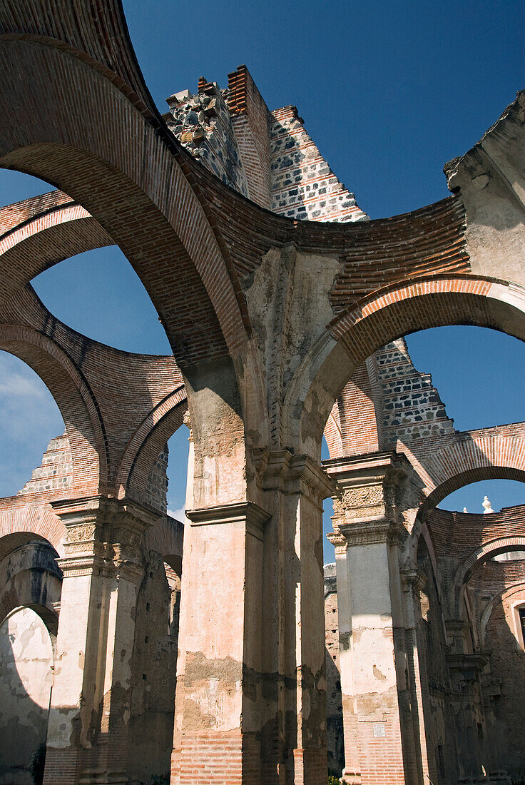 Guatemala, Antigua, the ruined interior of the Cathedral of San Jose