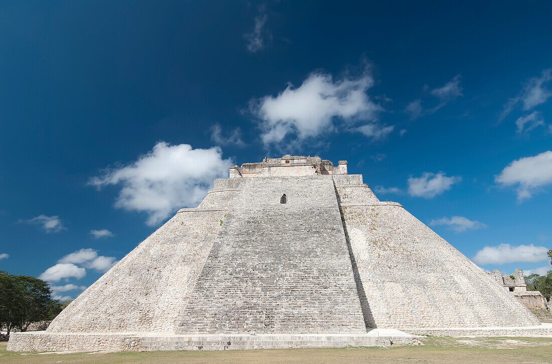 Mexico, Yucatan, Uxmal, Casa del Advino also known as the Magician's House.