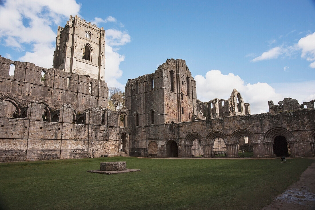 Fountains Abbey; Aldfield North Yorkshire England