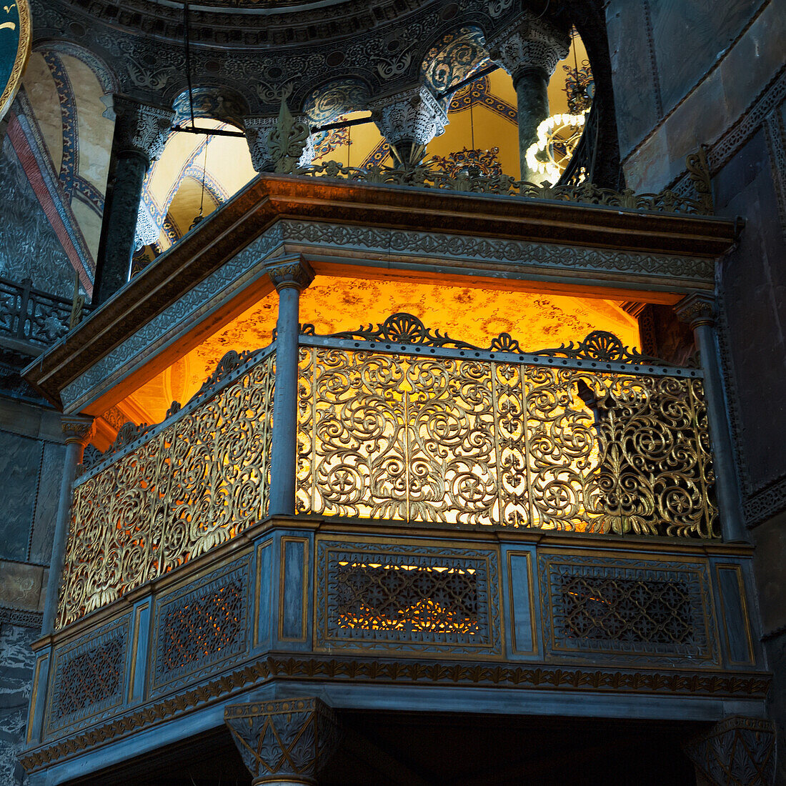 Innenausschnitt des Hagia Sophia Museums; Istanbul Türkei