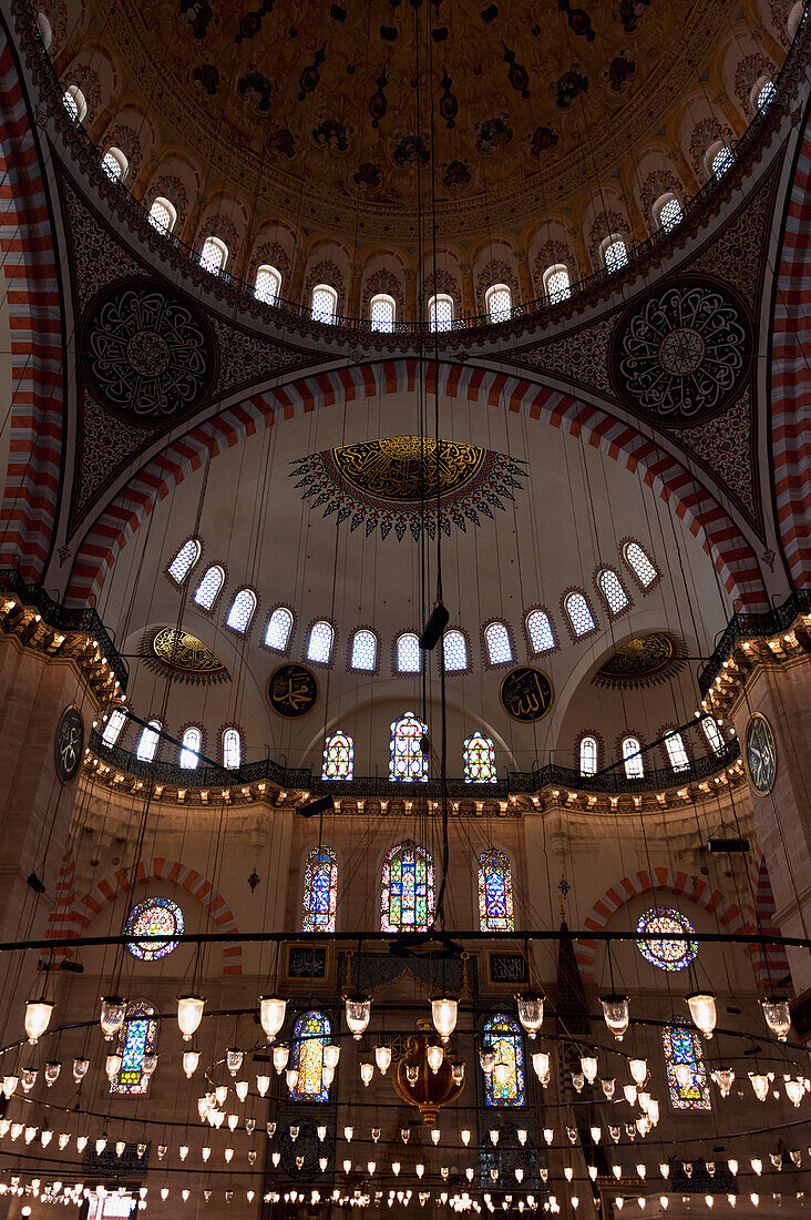 Hanging Light Fixture And Dome Ceilings; Istanbul Turkey