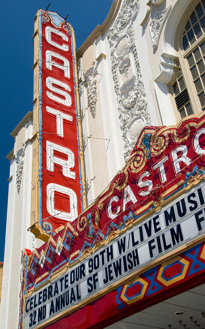 The Castro Theatre And Neon Sign; San Francisco California United States Of America
