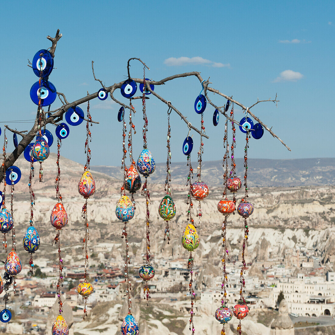 Colourful Handiwork Hanging On Display; Nevsehir Turkey