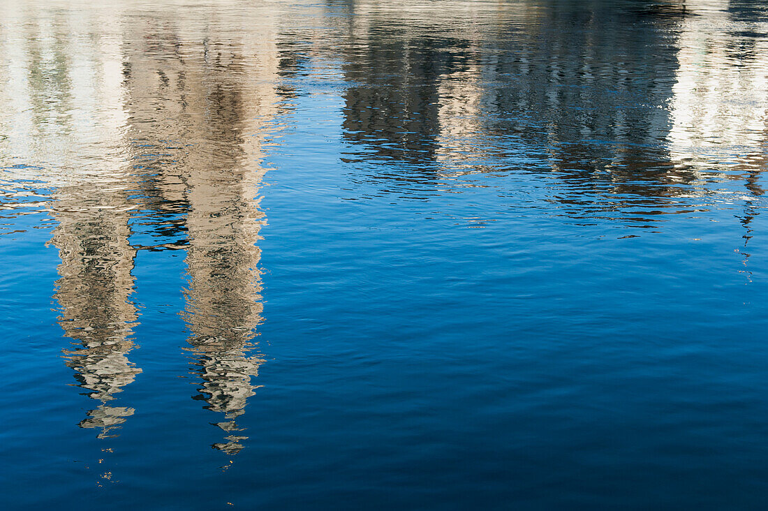 Reflection Of Buildings In The Water; Zurich Switzerland