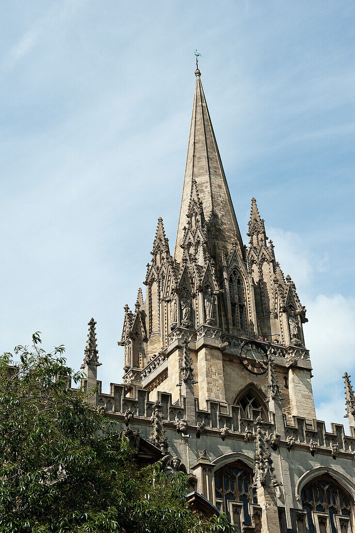 Turm einer Kirche; Oxford England