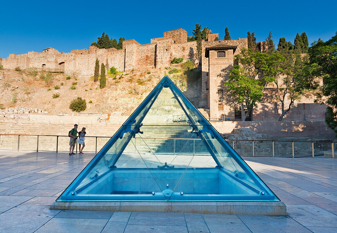 Alcazaba in Malaga Römisches Theater Malaga Andalusien Spanien