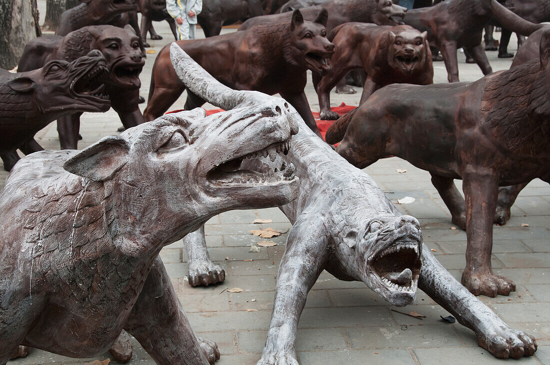 China, Beijing, Statues of wild animals