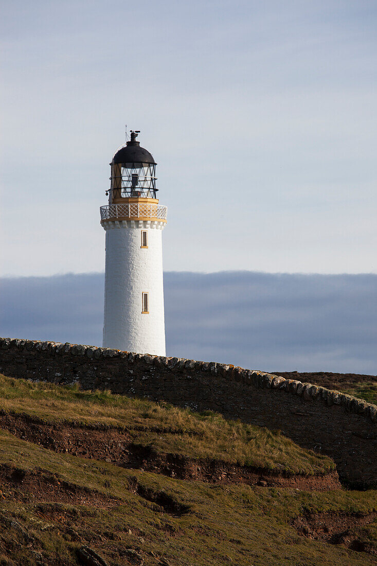 Lighthouse and coastline; Dumfries and Galloway, Scotland, UK