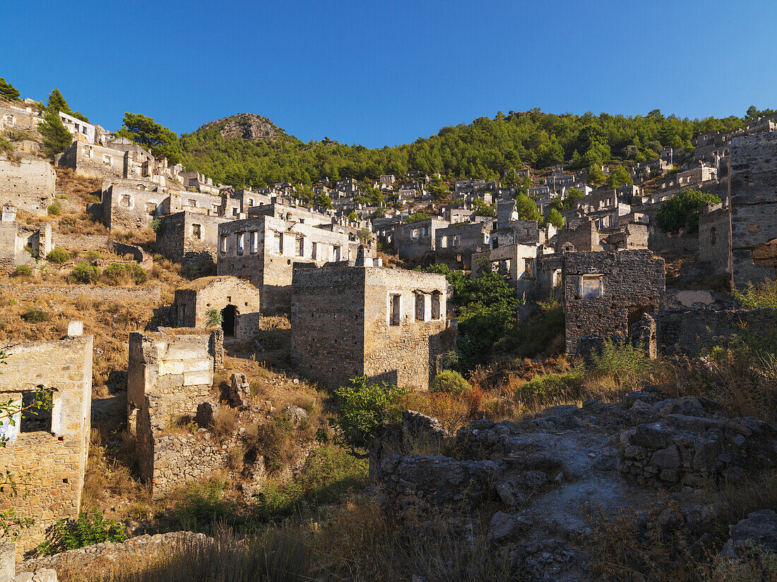 Türkei, Standort antiker Gebäude; Kayakoy