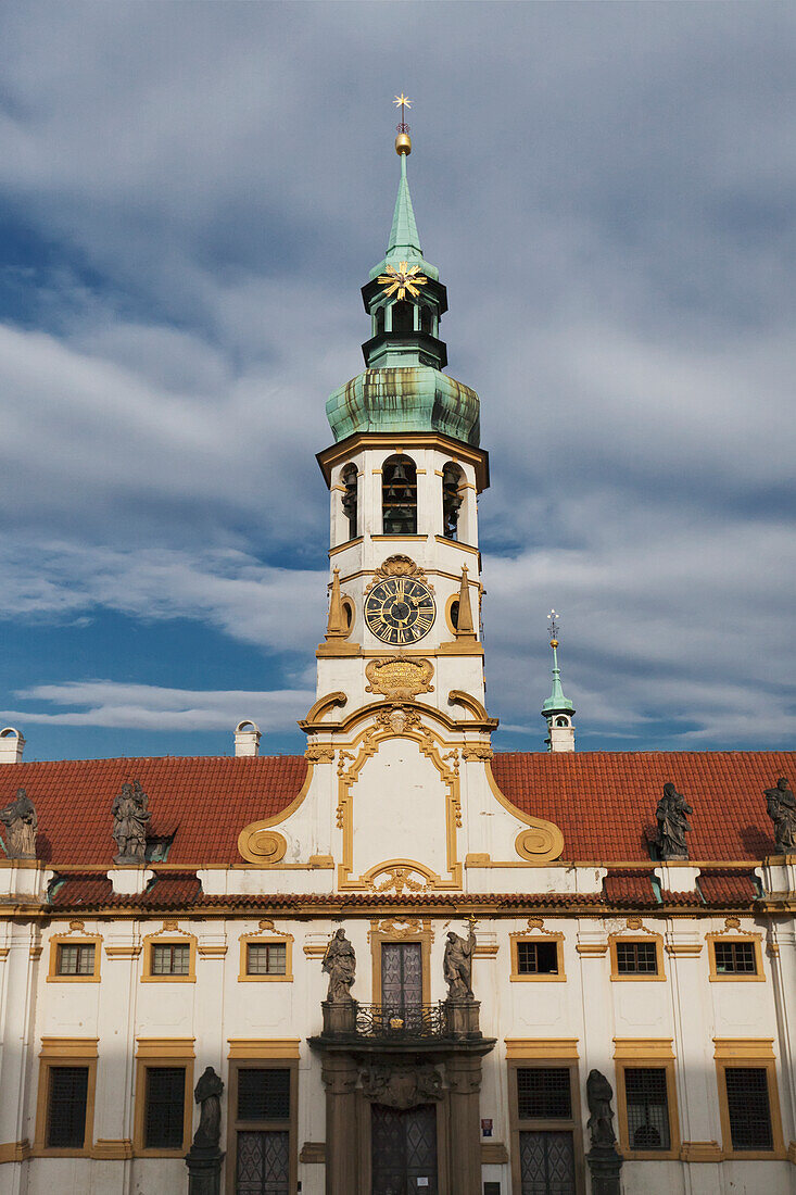 Czech Republic, Building with clock tower; Prague