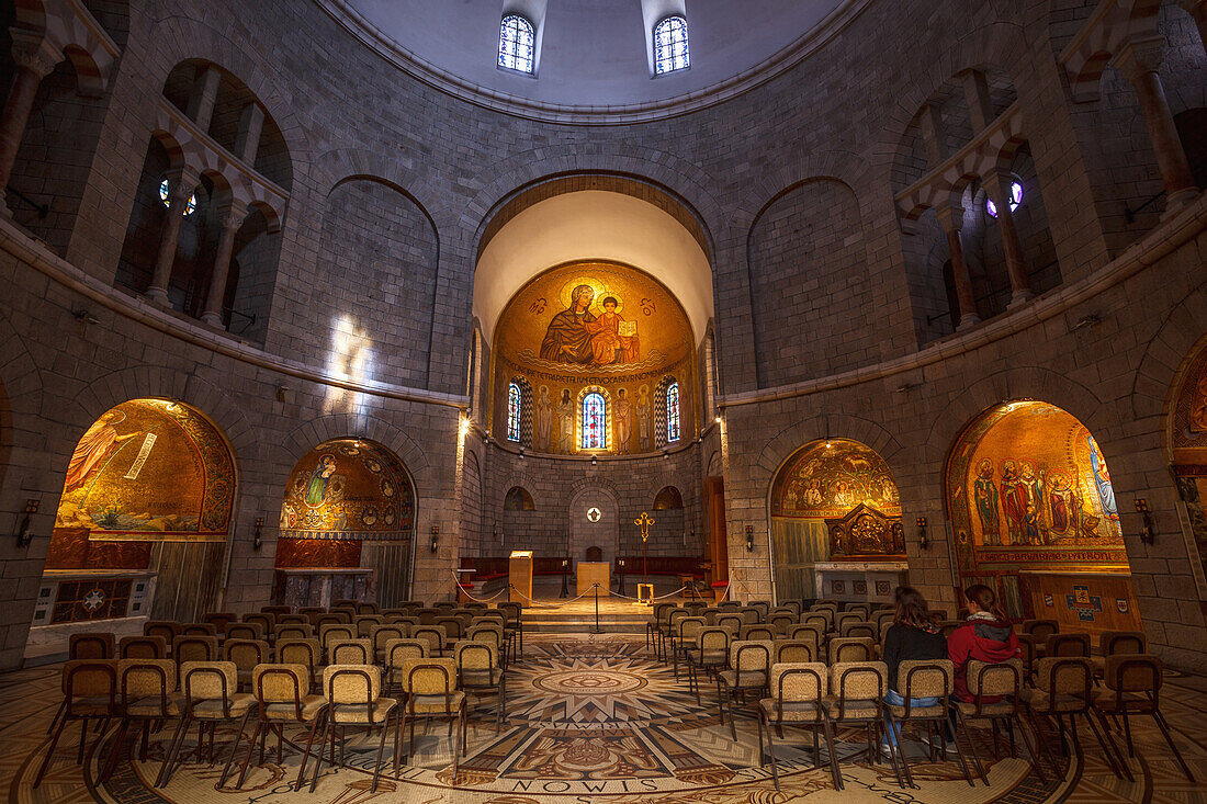 Jerusalem, Innenraum der Basilika Hagia Maria Sion; Israel